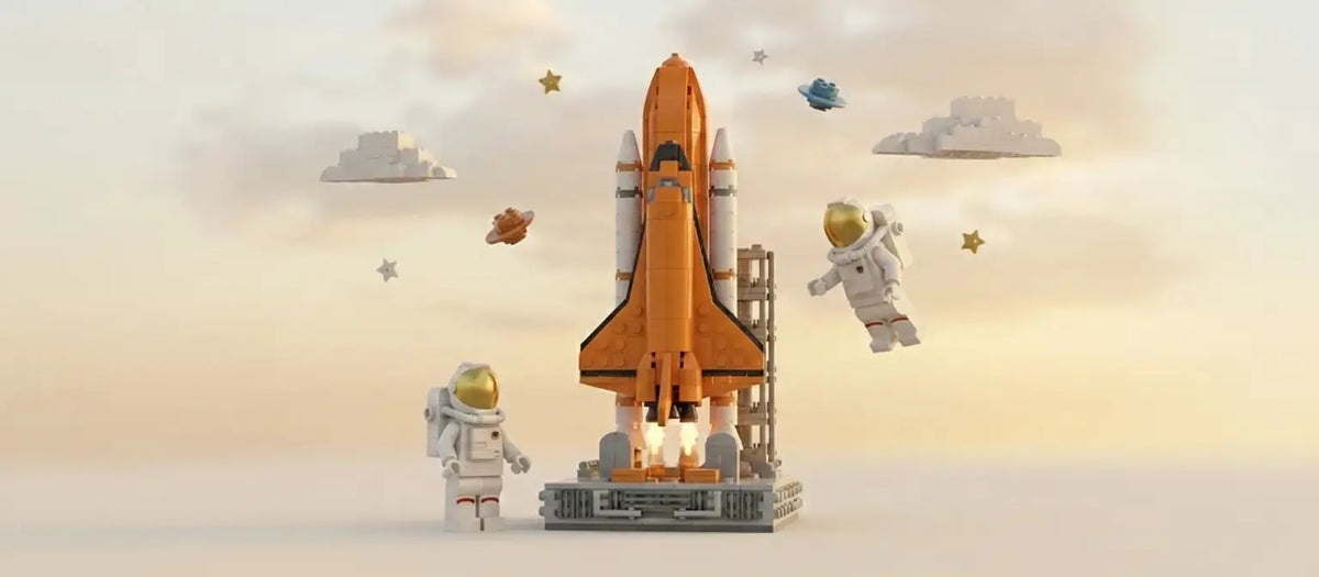 Collection Espace & Univers - Sets de construction navette spatiale et fusées en briques compatibles | MyCubeo