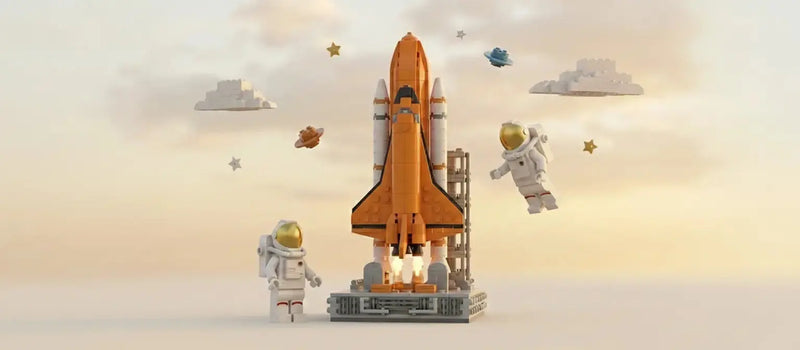 Collection Espace & Univers - Sets de construction navette spatiale et fusées en briques compatibles | MyCubeo