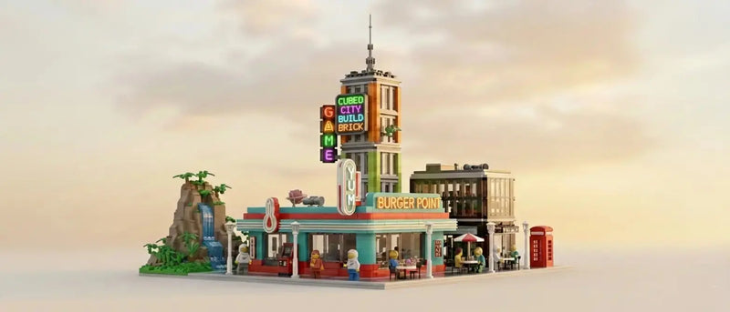 Collection Ville & Vie Urbaine - Sets de construction immeubles et boutiques en briques compatibles | MyCubeo
